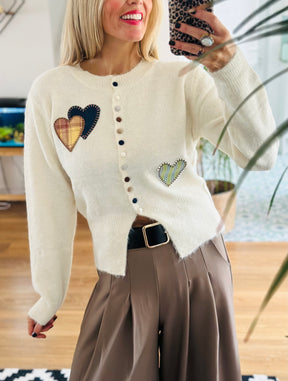 Patchwork Heart Cardigan