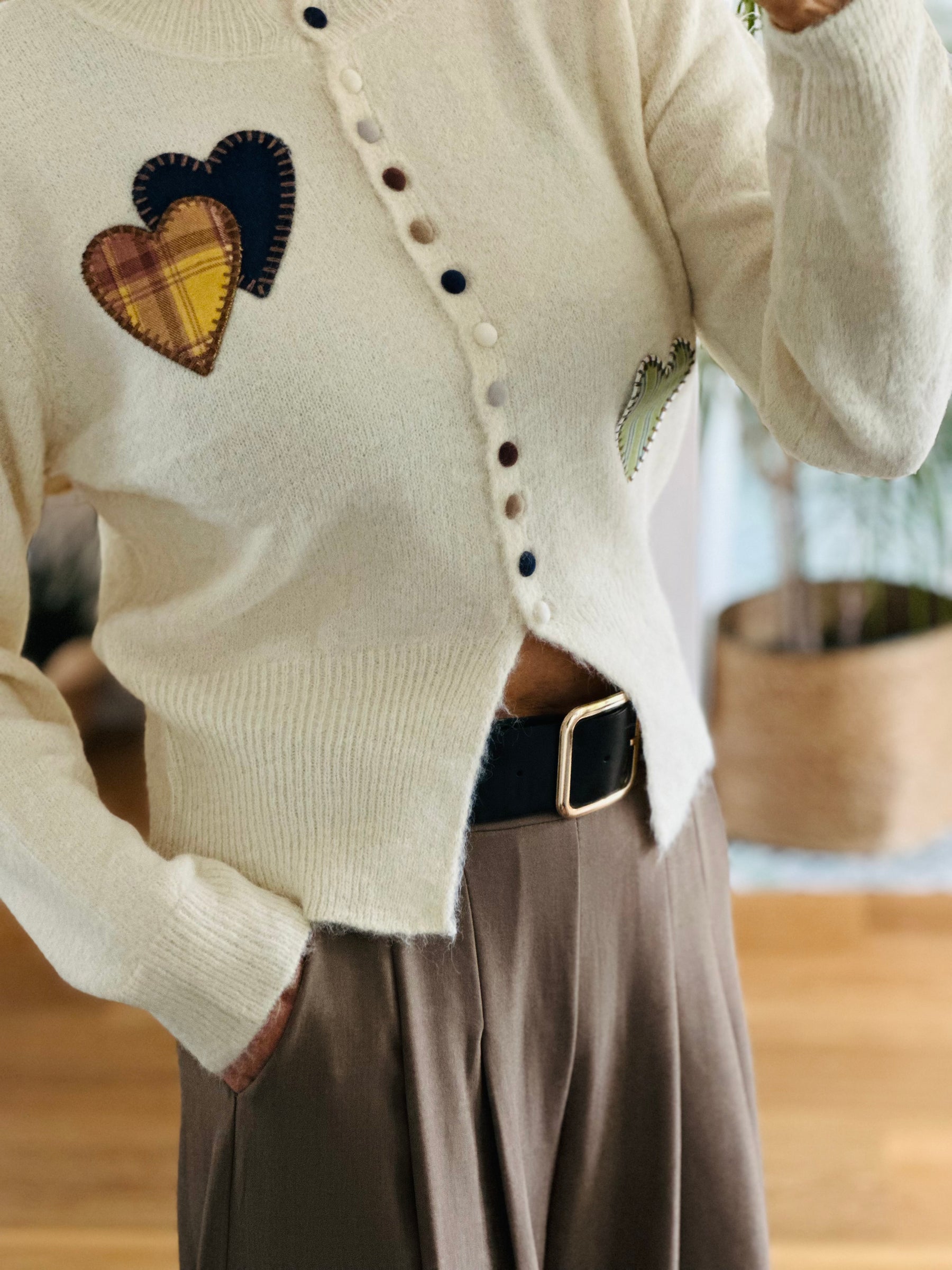 Patchwork Heart Cardigan