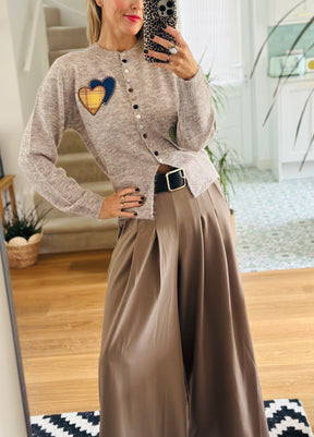 Patchwork Heart Cardigan