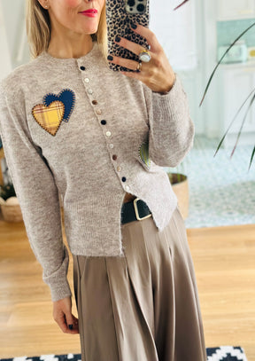Patchwork Heart Cardigan