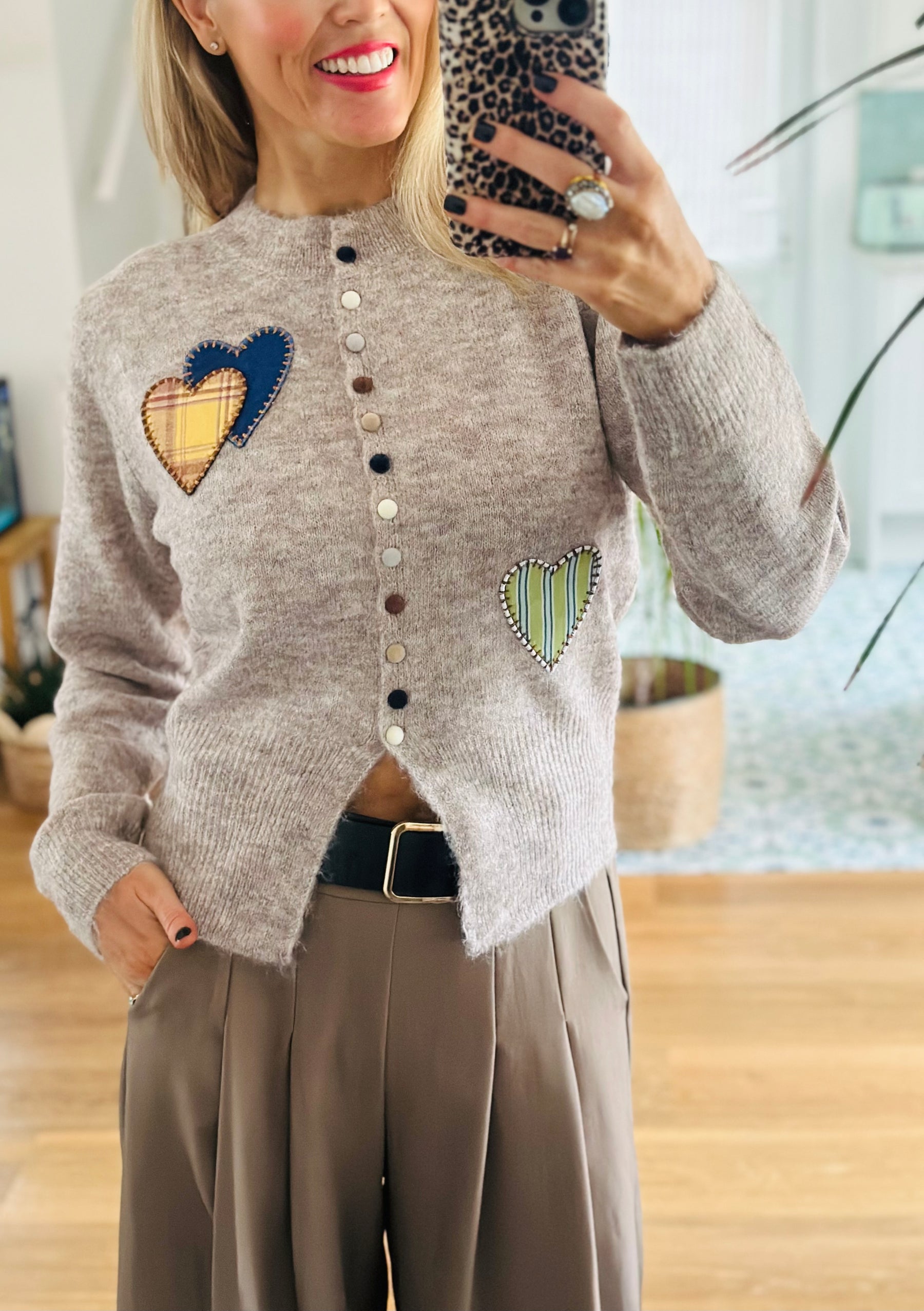Patchwork Heart Cardigan