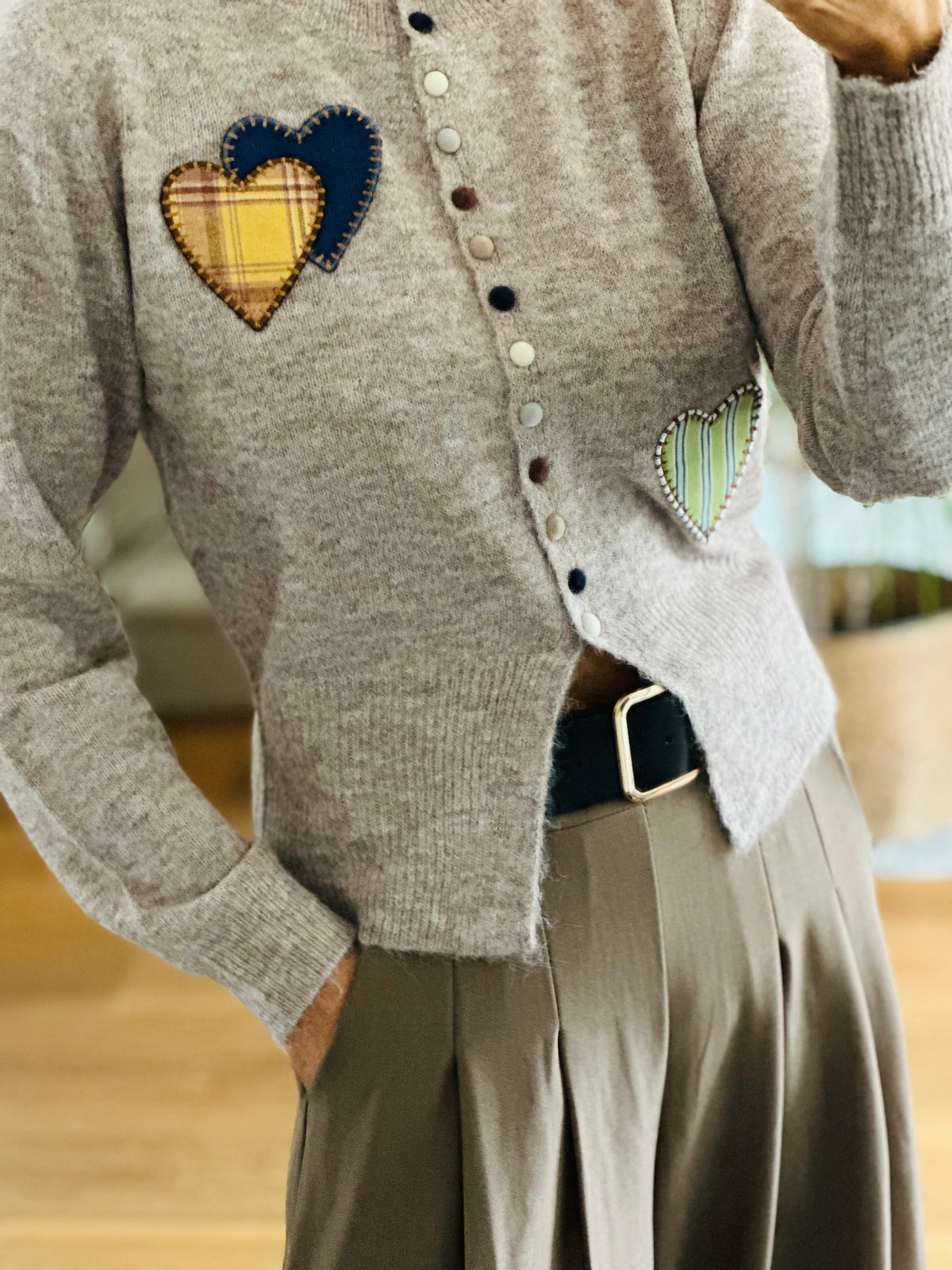 Patchwork Heart Cardigan