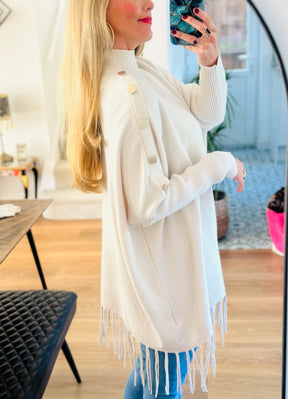 Shania Cream Tassel Jumper