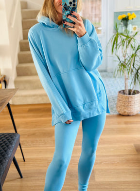 Sky Blue Hoody Lounge Set