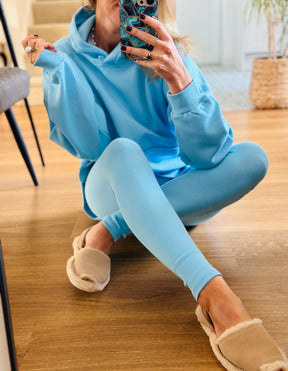 Sky Blue Hoody Lounge Set