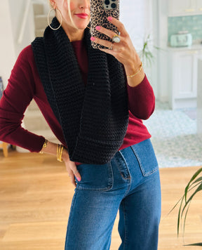 Black Knitted Snood
