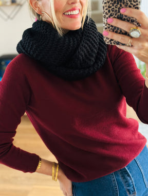 Black Knitted Snood