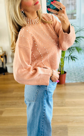 Pearl Jumper in Peach