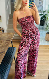Leopard Bandeau Jumpsuit