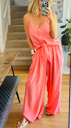 Ibiza Linen Vest Top