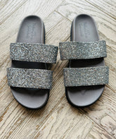 SAMPLE SALE Glitter Two Strap Slide size 38