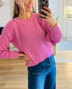 Open Knit Crew Jumper