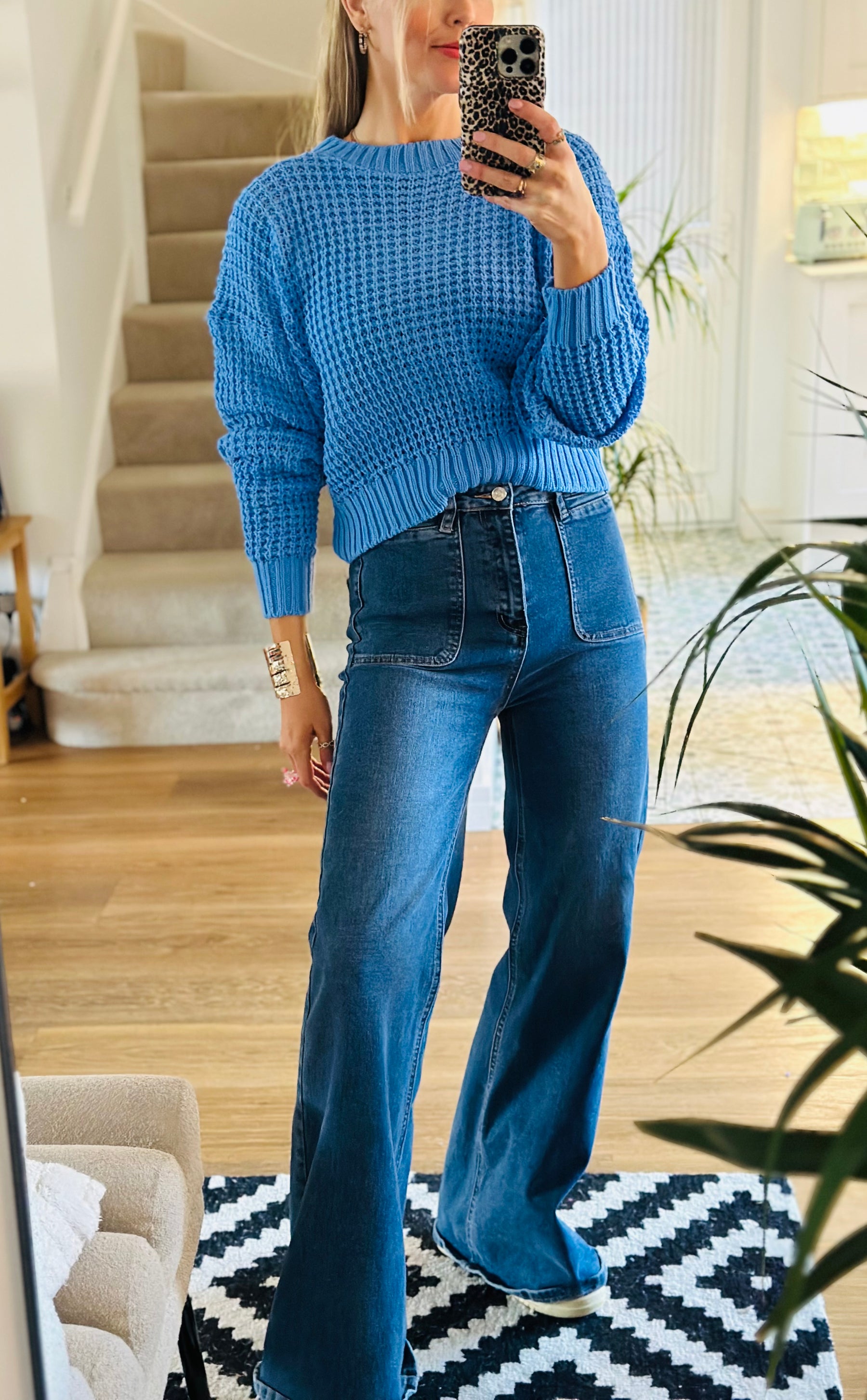 Open Knit Crew Jumper