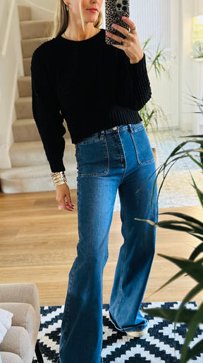 Open Knit Crew Jumper