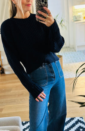 Open Knit Crew Jumper