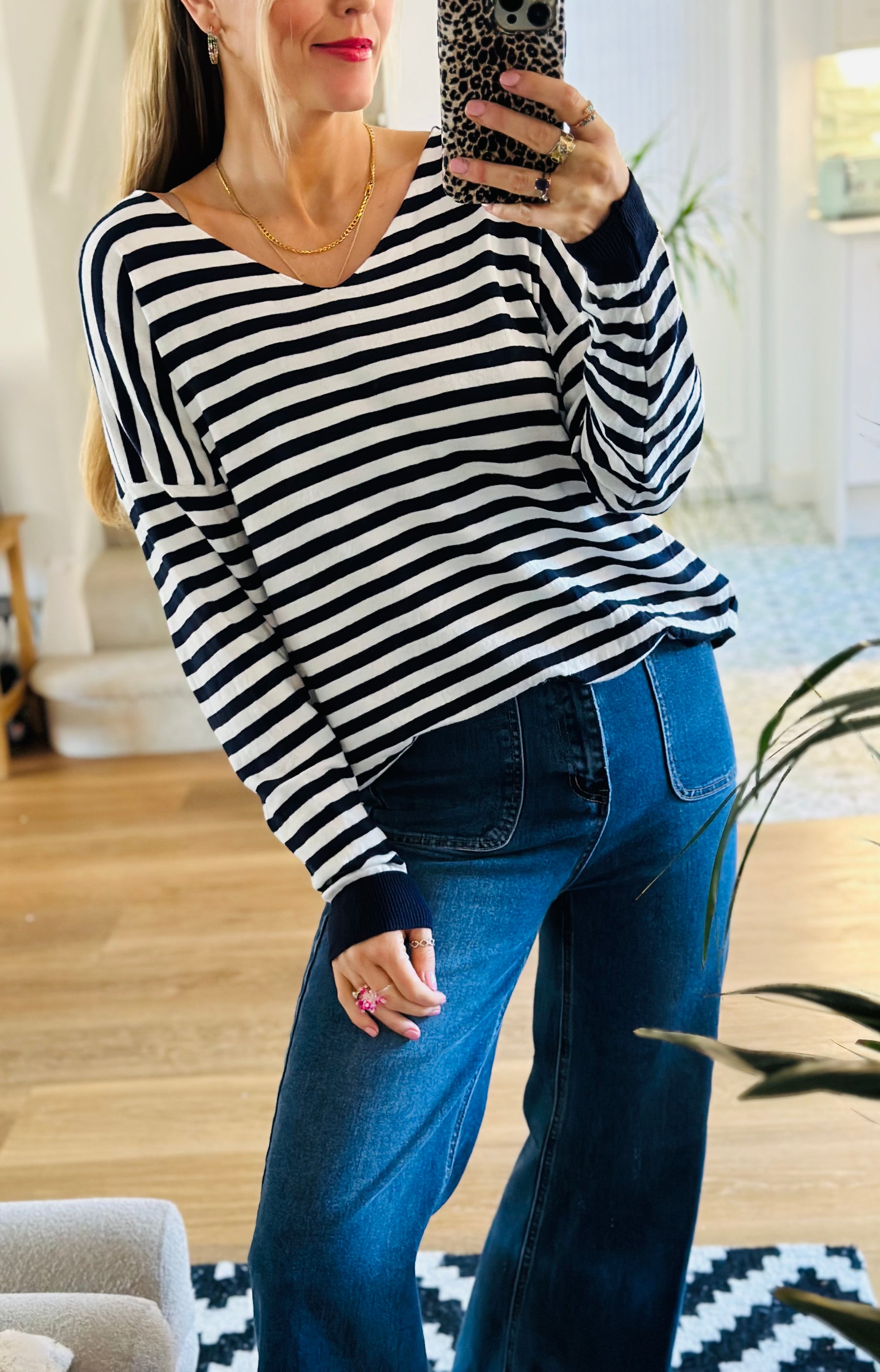 Striped Fine Knit