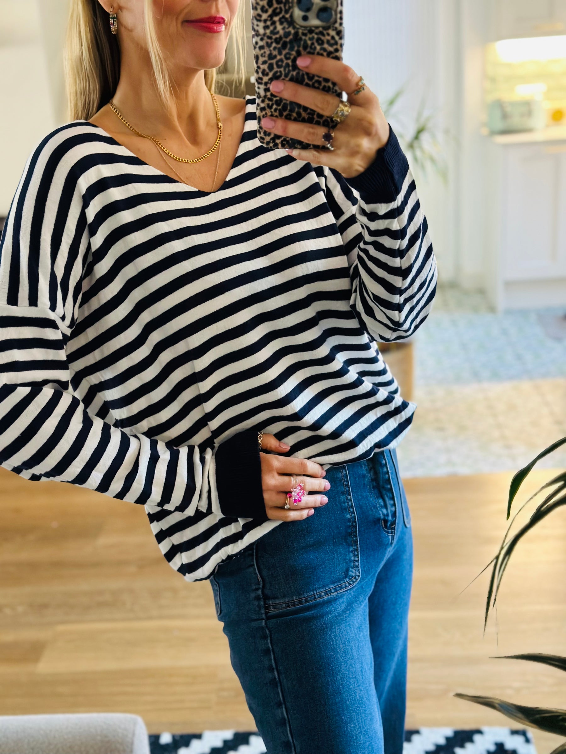 Striped Fine Knit