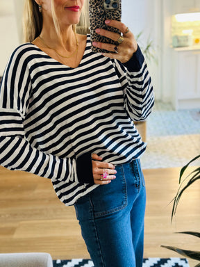 Striped Fine Knit