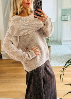 Cosy Folded Neckline Jumper