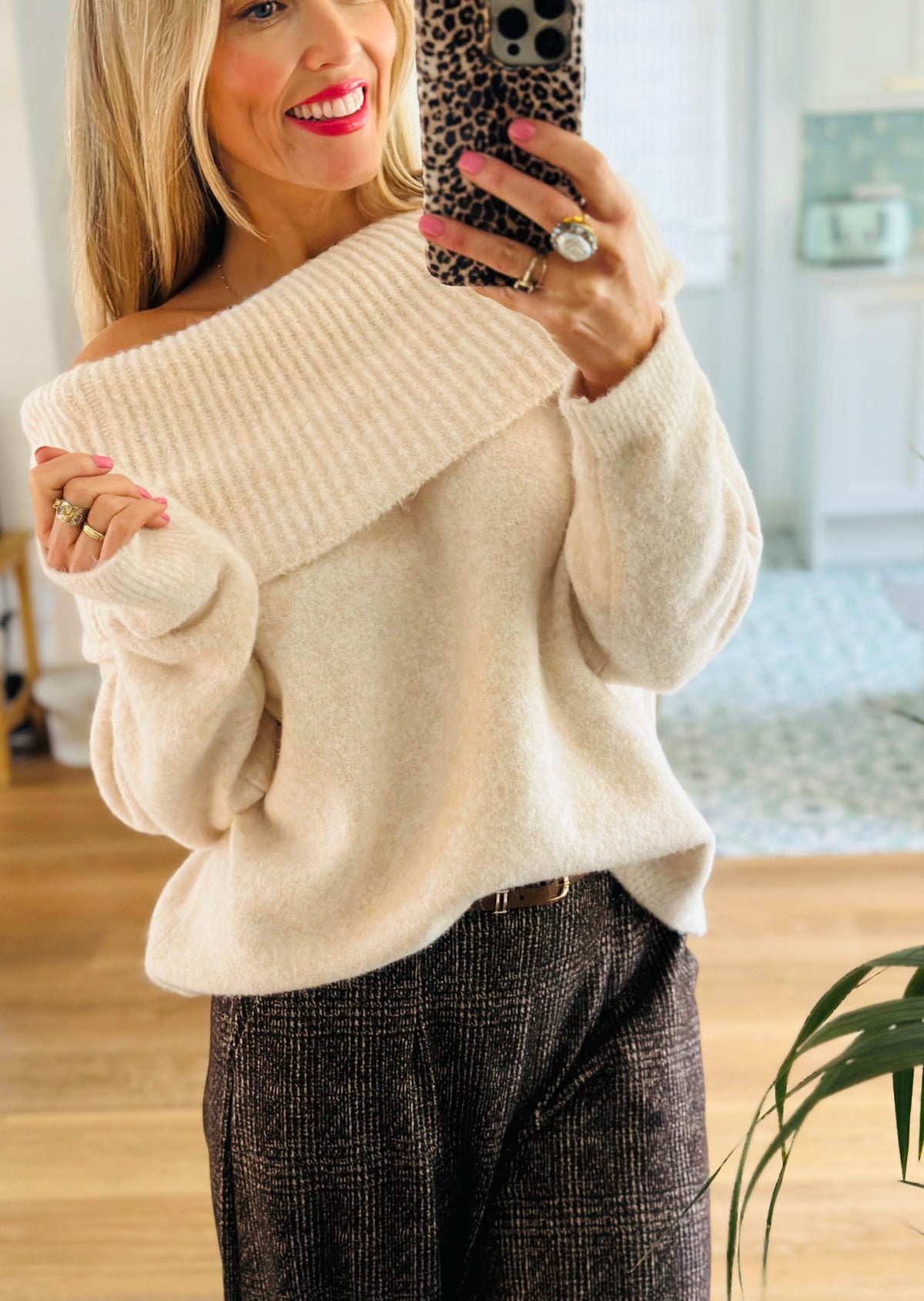 Cosy Folded Neckline Jumper