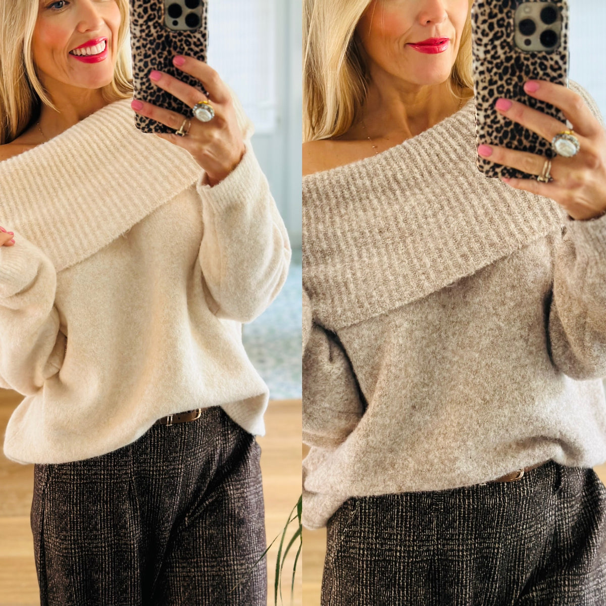 Cosy Folded Neckline Jumper