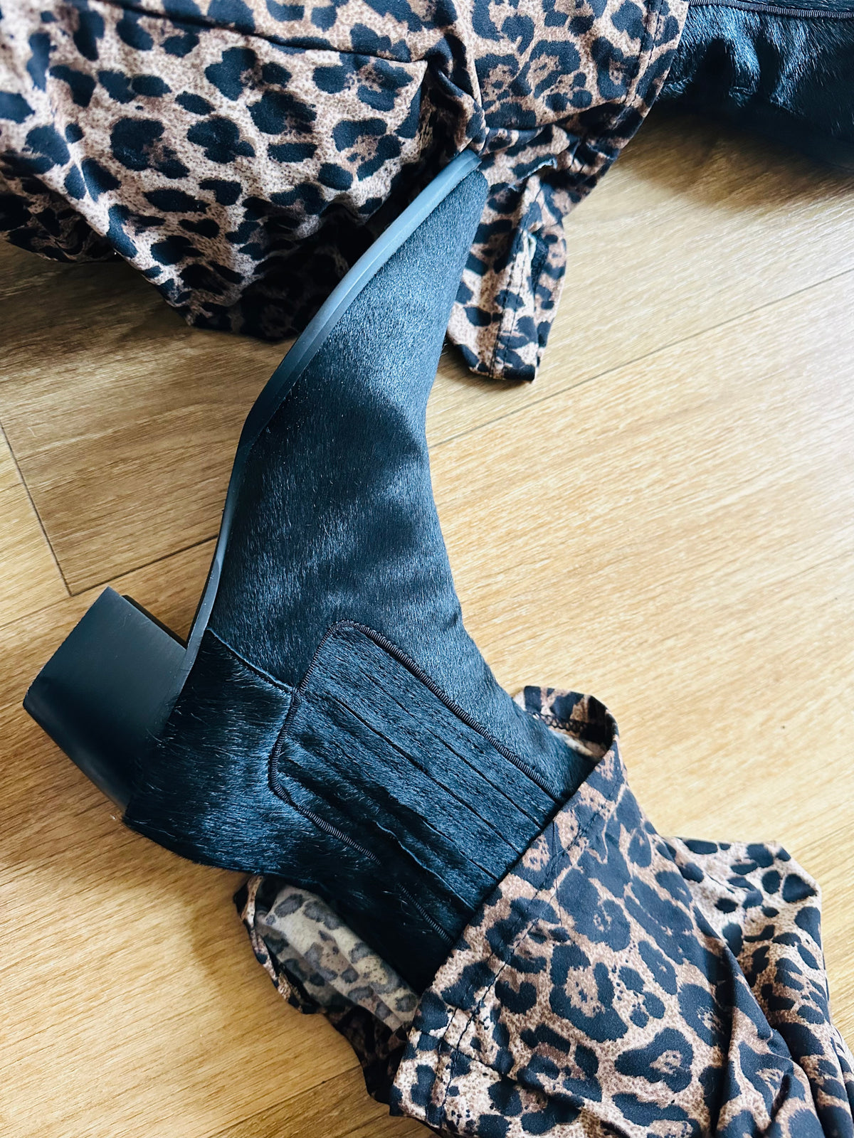 Black Cowhide Boots