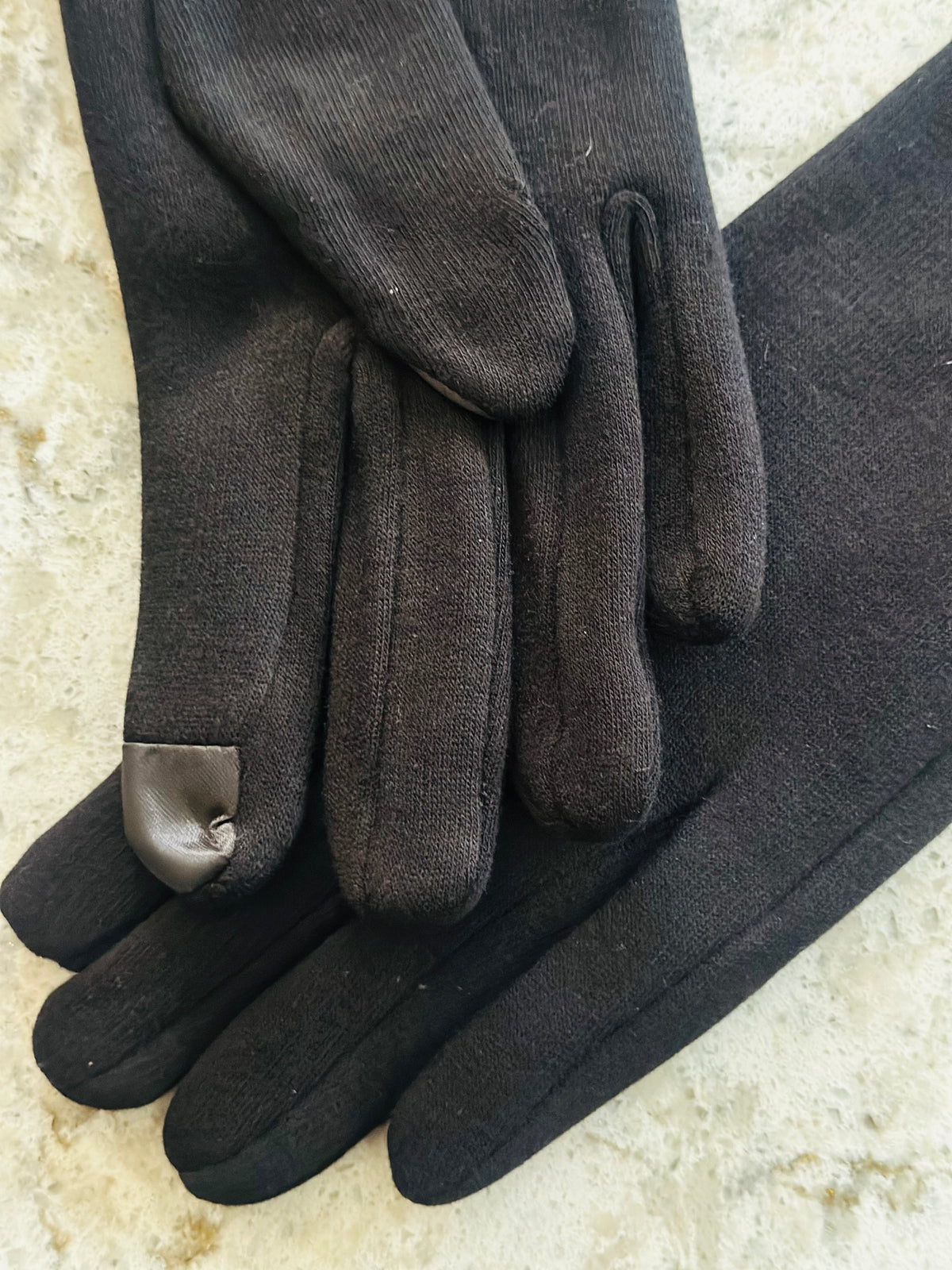 Black Button Detail Gloves