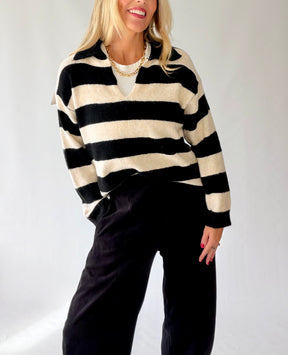 Striped Knit with Collar
