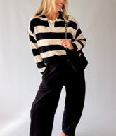 Striped Knit with Collar