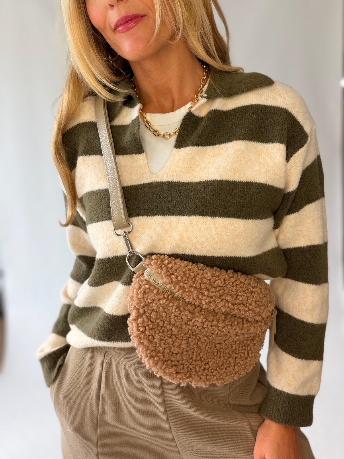 Striped Knit with Collar