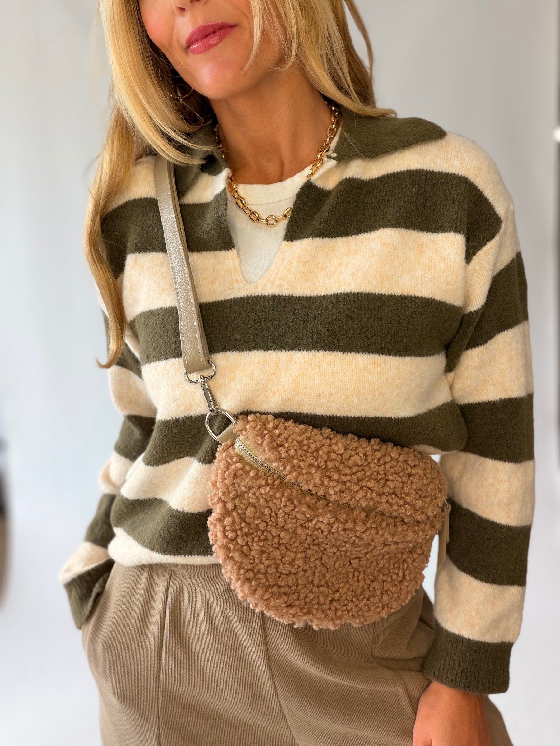 Striped Knit with Collar