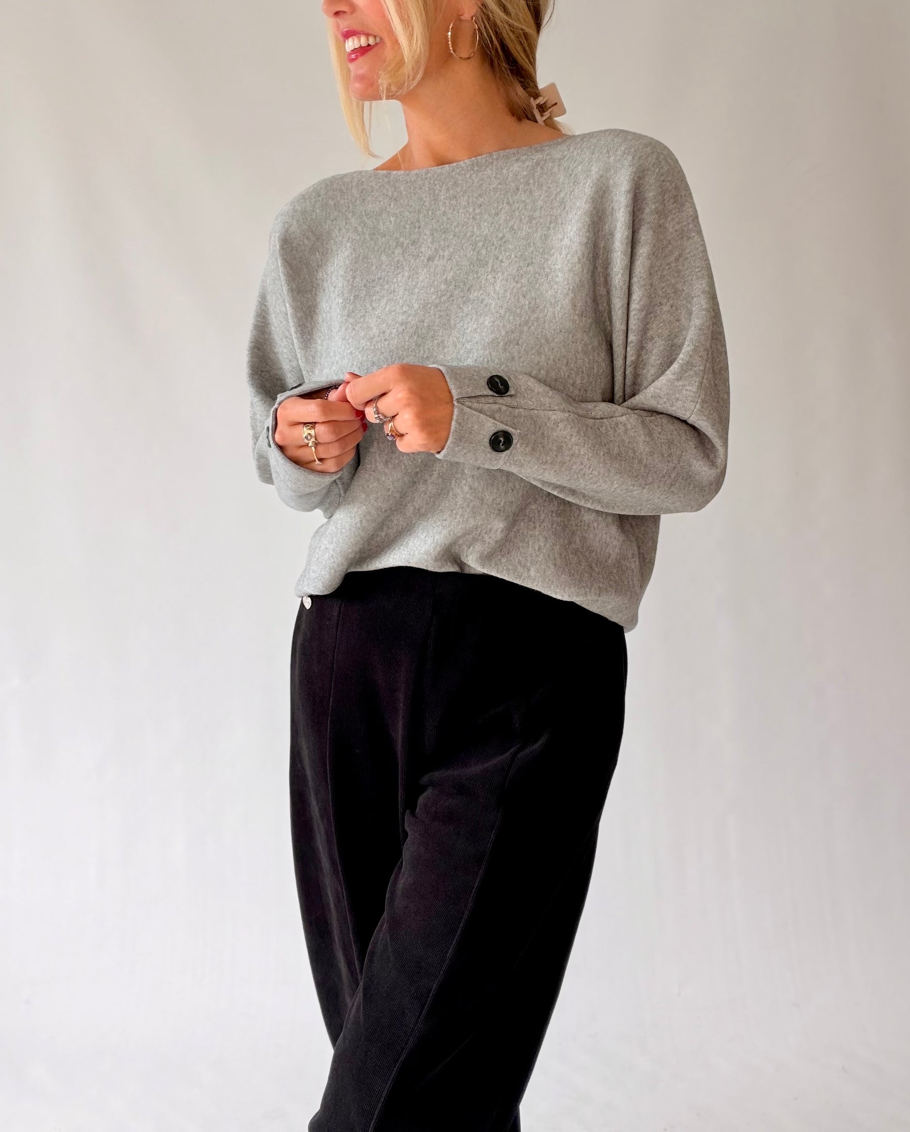 Button Detail Jumper
