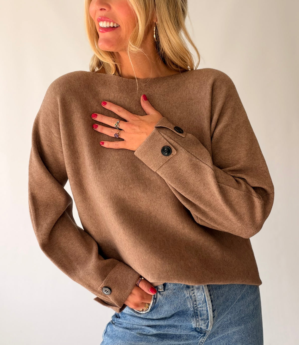 Button Detail Jumper