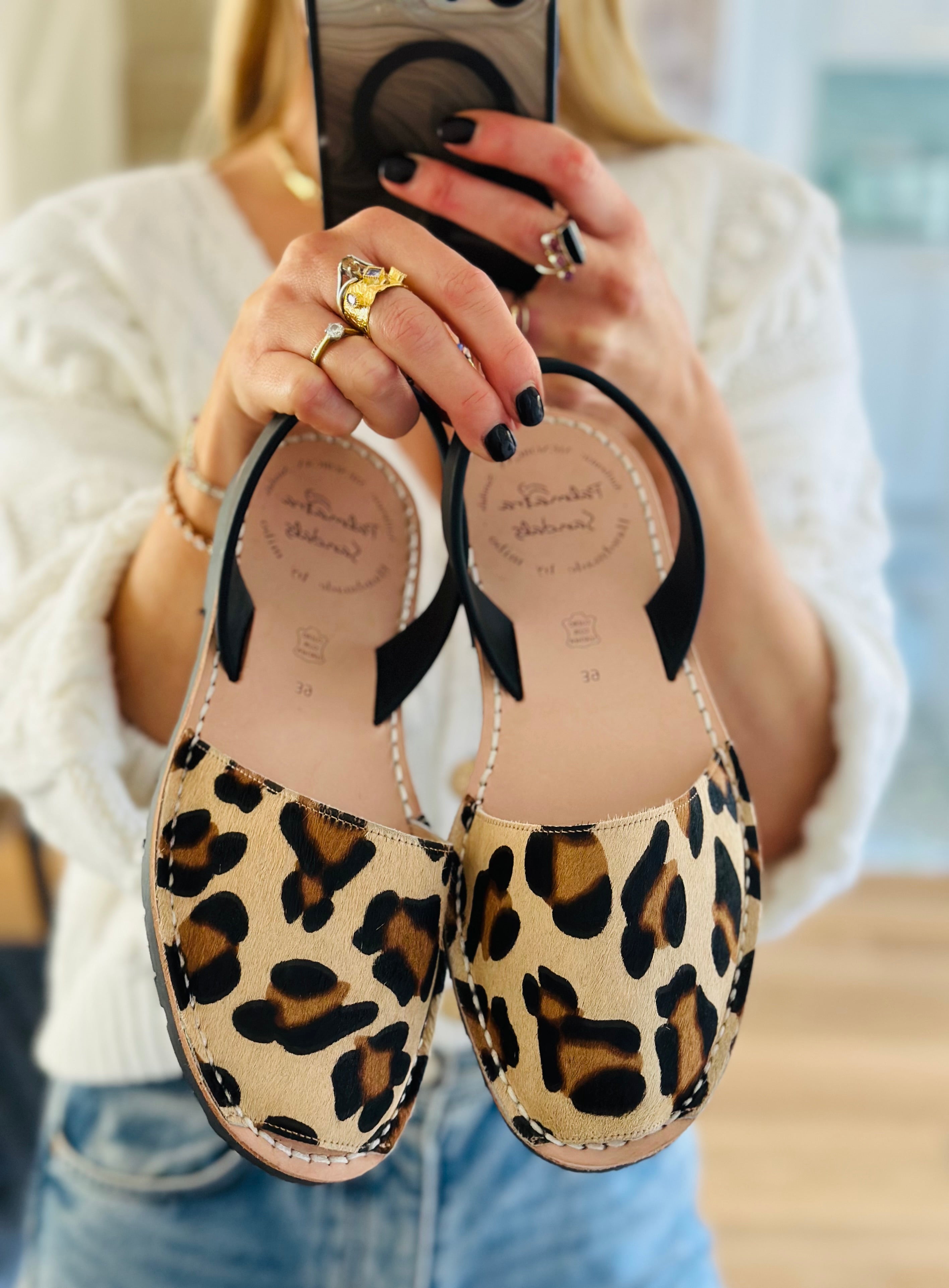 Cheetah print online sandals