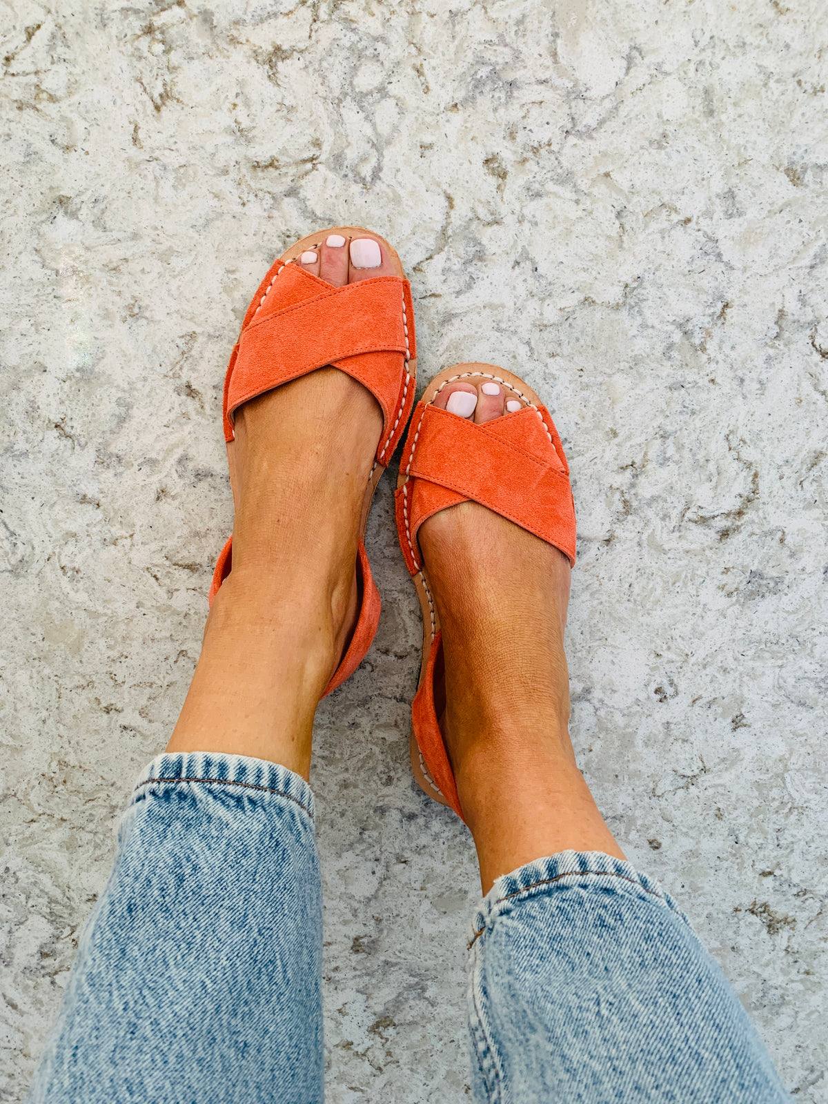Angie Suede Peeptoe