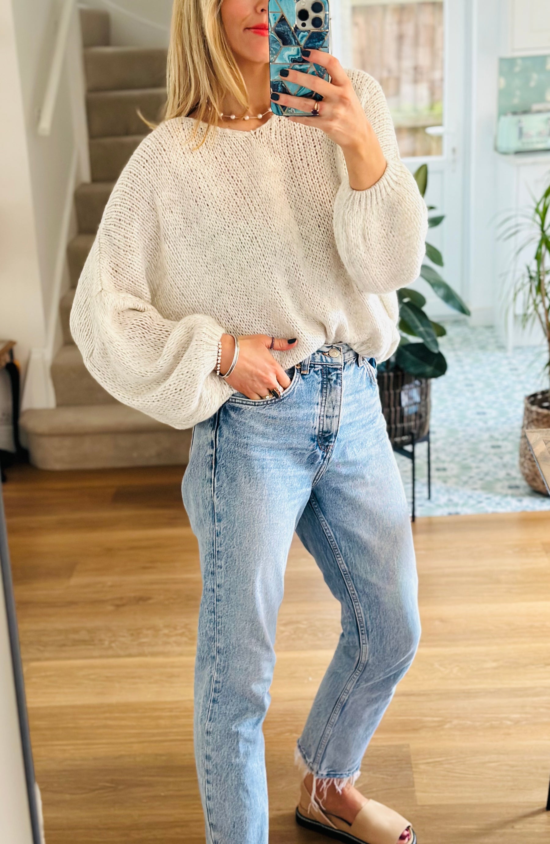 Oatmeal Knitted Jumper