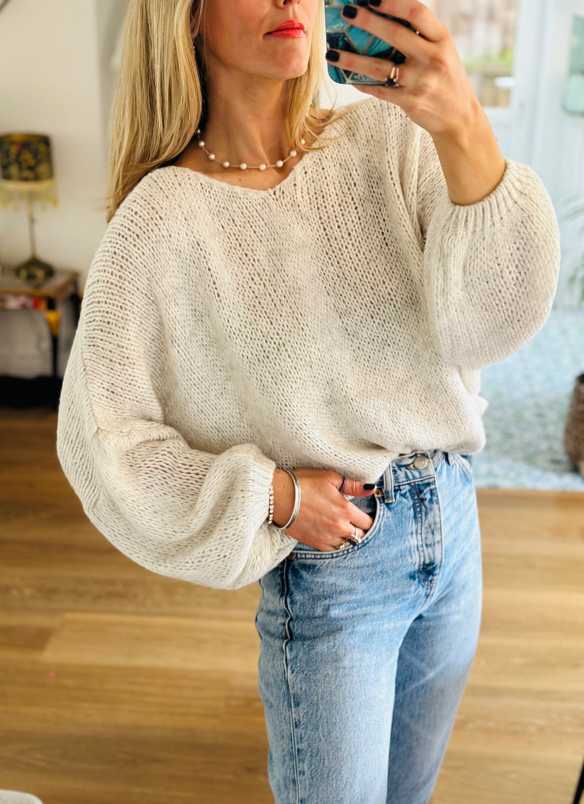 Oatmeal Knitted Jumper