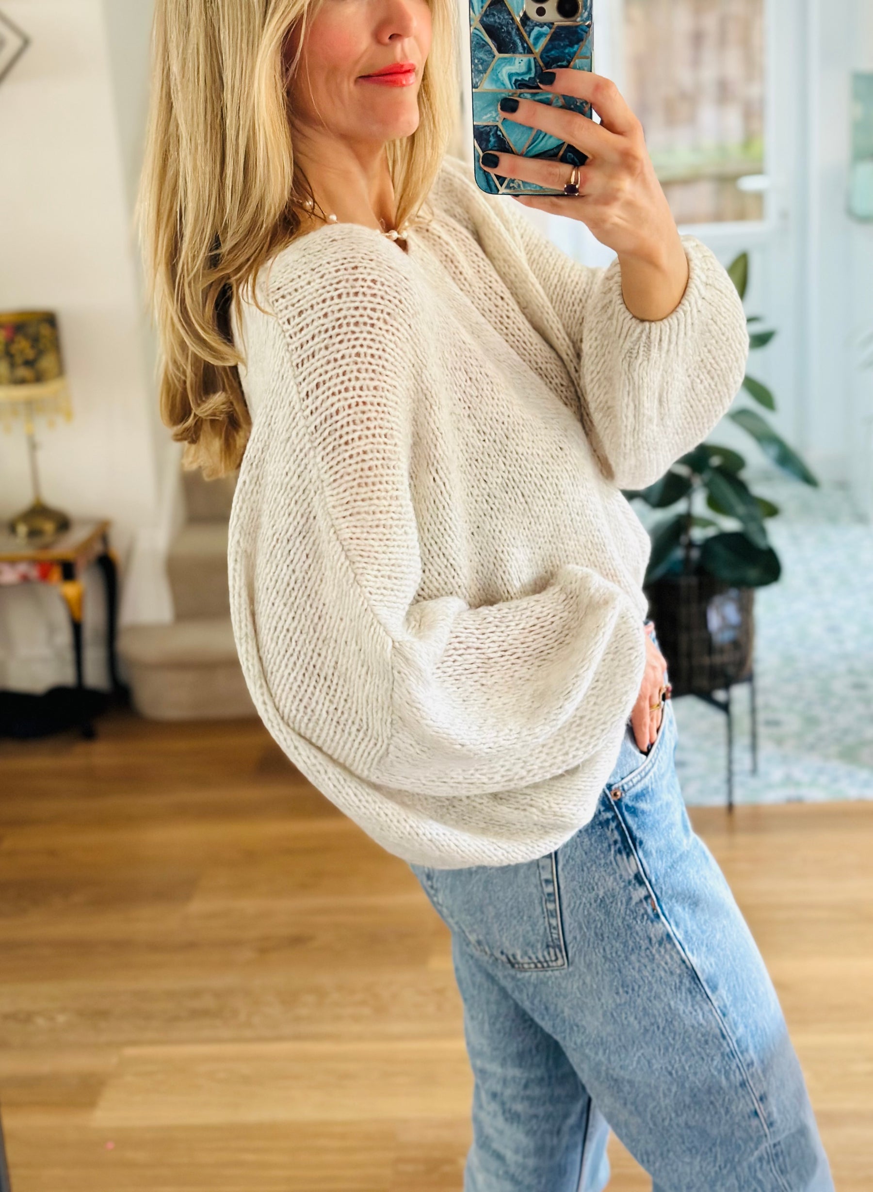 Oatmeal Knitted Jumper