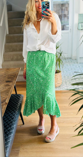 Ditsy Print Midi Skirts