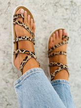Marbella leopard gladiator sandals