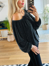 Lurex Tie Neckline Top