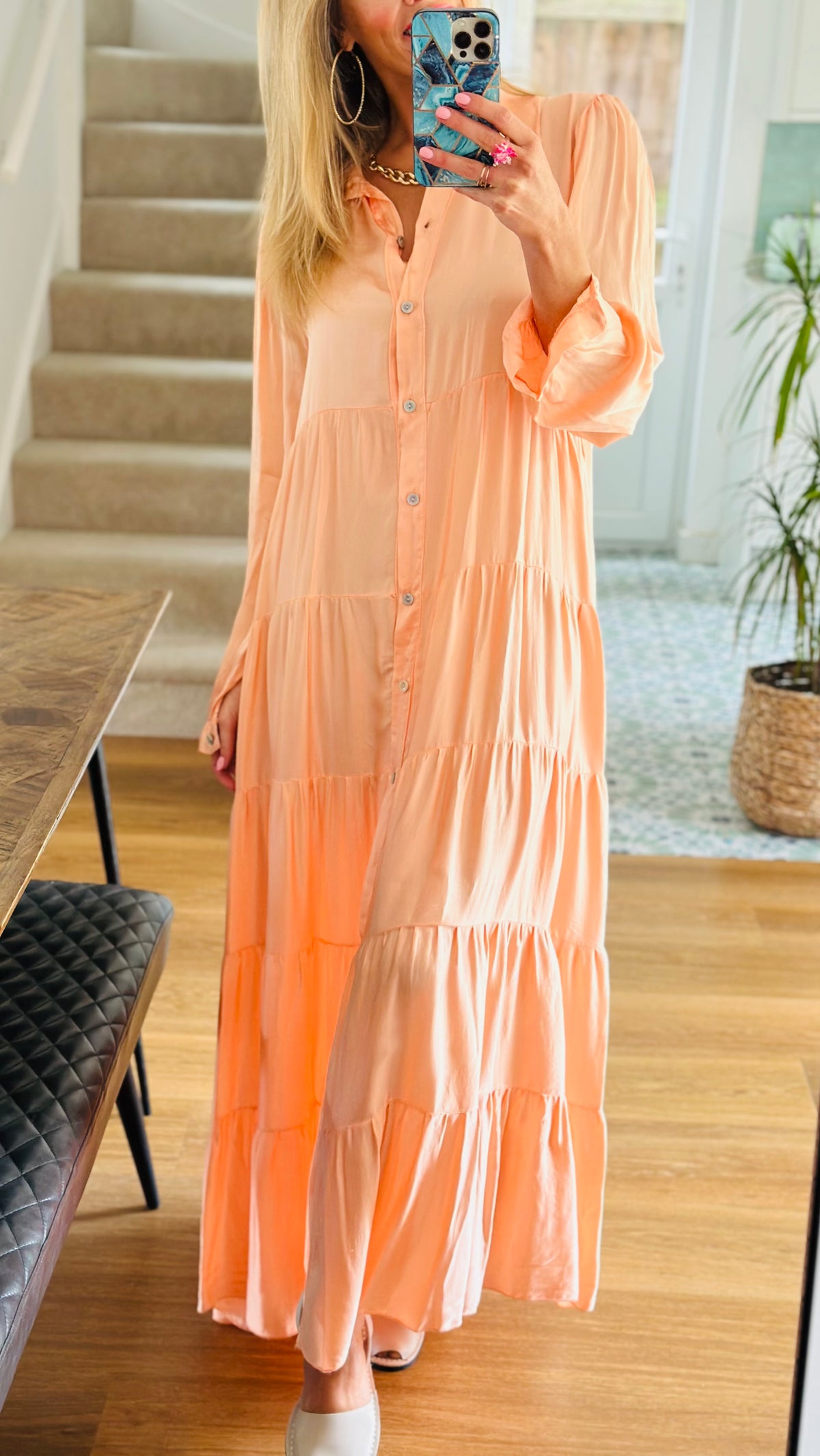 Silk Tiered Maxi Dress