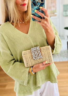 Straw Clutch Bag