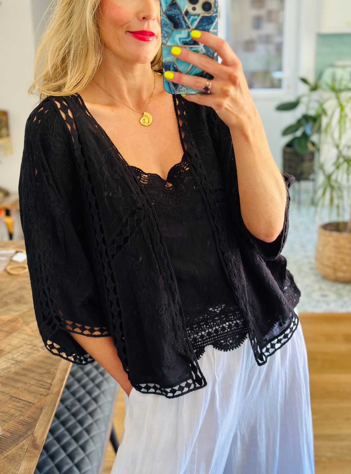 Crochet folk Cardigan