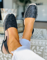 Black Glitter Avarcas