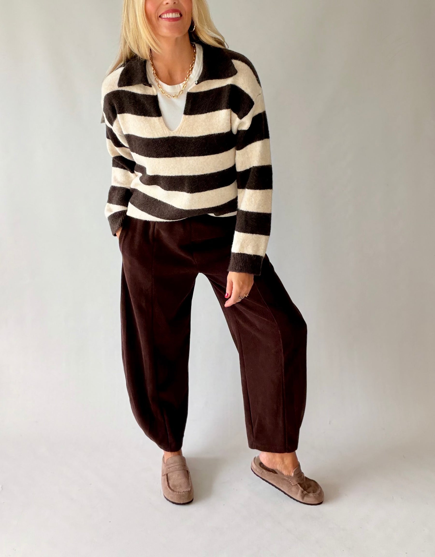 Fine Cord Barrel Trousers