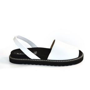 white leather slingback arch support spanish menorcan avarcas sandals