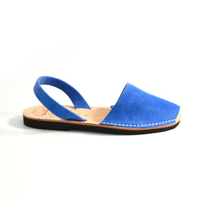 blue suede slingback menorcan spanish avarcas sandals