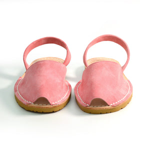 sugar pink suede slingback menorcan spanish avarcas sandals
