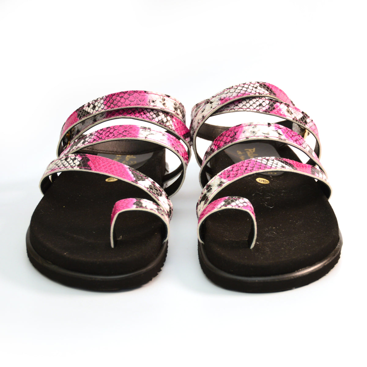 Antigua snakeprint gladiator sandals